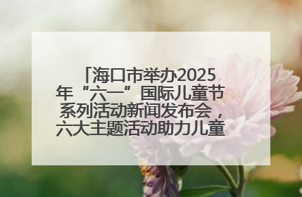 海口市举办2025年“六一”国际儿童节系列活动新闻发布会，六大主题活动助力儿童友好城市建设