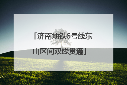 济南地铁6号线东山区间双线贯通