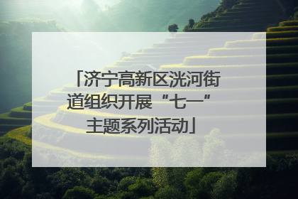 济宁高新区洸河街道组织开展“七一” 主题系列活动