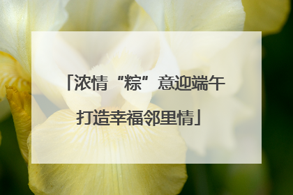 浓情“粽”意迎端午 打造幸福邻里情