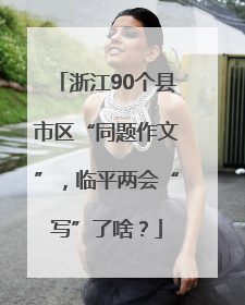 浙江90个县市区“同题作文”，临平两会“写”了啥？