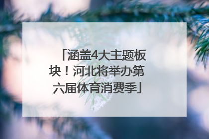 涵盖4大主题板块！河北将举办第六届体育消费季