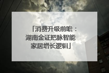 消费升级前瞻：湖南金证把脉智能家居增长逻辑