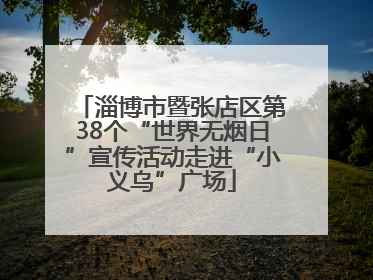 淄博市暨张店区第38个“世界无烟日”宣传活动走进“小义乌”广场