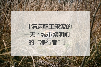 清运职工宋波的一天：城市黎明前的“净行者”