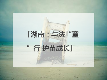 湖南：与法“童”行 护苗成长