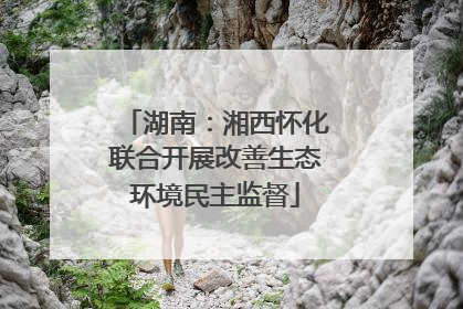 湖南：湘西怀化联合开展改善生态环境民主监督