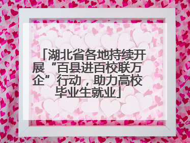 湖北省各地持续开展“百县进百校联万企”行动，助力高校毕业生就业