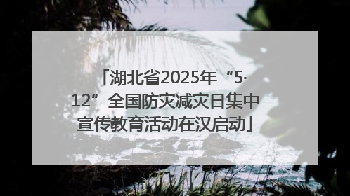 湖北省2025年“5·12”全国防灾减灾日集中宣传教育活动在汉启动