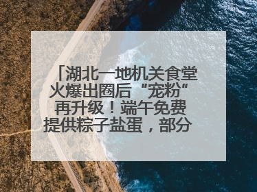湖北一地机关食堂火爆出圈后“宠粉” 再升级！端午免费提供粽子盐蛋，部分人可八折