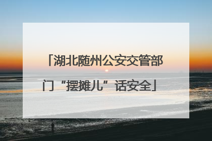 湖北随州公安交管部门“摆摊儿”话安全