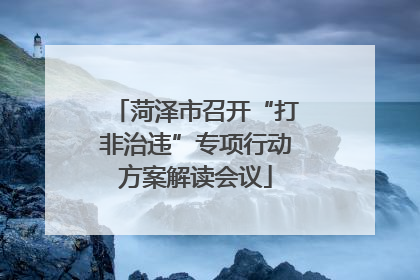 菏泽市召开“打非治违”专项行动方案解读会议