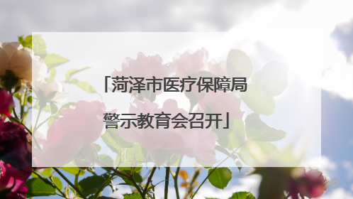 菏泽市医疗保障局警示教育会召开
