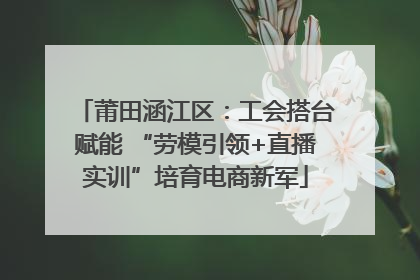 莆田涵江区：工会搭台赋能 “劳模引领+直播实训”培育电商新军