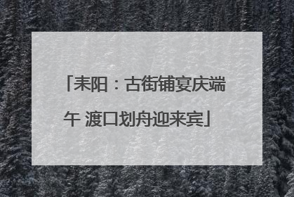 耒阳：古街铺宴庆端午 渡口划舟迎来宾