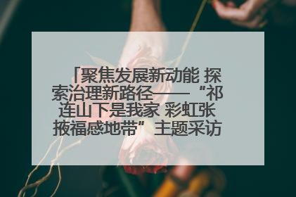 聚焦发展新动能 探索治理新路径——“祁连山下是我家 彩虹张掖福感地带”主题采访活动走进山丹