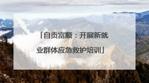 自贡富顺：开展新就业群体应急救护培训