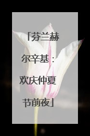 芬兰赫尔辛基：欢庆仲夏节前夜