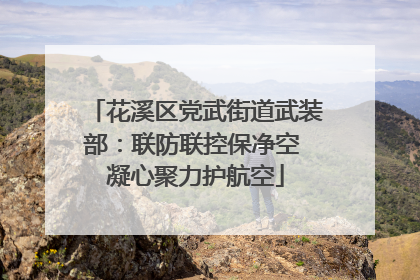 花溪区党武街道武装部：联防联控保净空 凝心聚力护航空