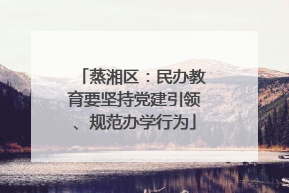 蒸湘区：民办教育要坚持党建引领、规范办学行为