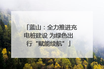 蓝山：全力推进充电桩建设 为绿色出行“赋能续航”
