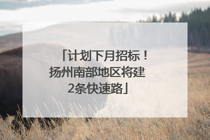 计划下月招标！扬州南部地区将建2条快速路