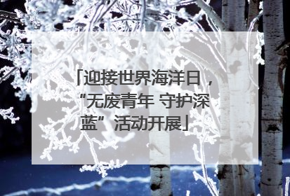 迎接世界海洋日，“无废青年 守护深蓝”活动开展