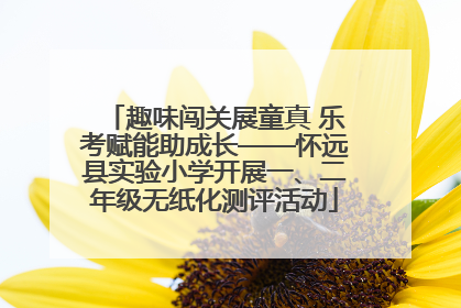 趣味闯关展童真 乐考赋能助成长——怀远县实验小学开展一、二年级无纸化测评活动