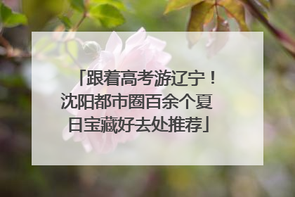跟着高考游辽宁！沈阳都市圈百余个夏日宝藏好去处推荐