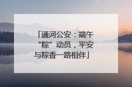 通河公安：端午“粽”动员，平安与粽香一路相伴