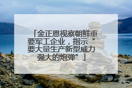 金正恩视察朝鲜重要军工企业，指示“要大量生产新型威力强大的炮弹”
