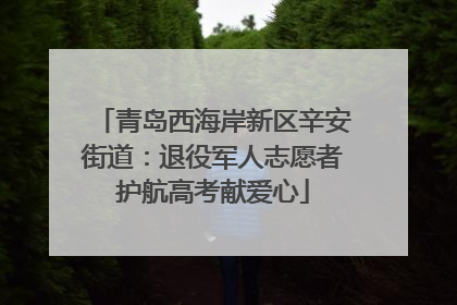 青岛西海岸新区辛安街道：退役军人志愿者护航高考献爱心