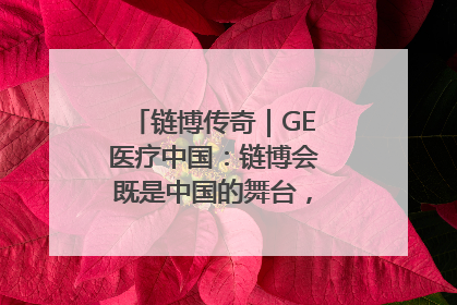 链博传奇｜GE医疗中国：链博会既是中国的舞台，也是世界的橱窗