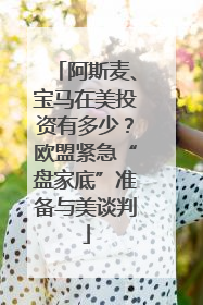 阿斯麦、宝马在美投资有多少？欧盟紧急“盘家底”准备与美谈判