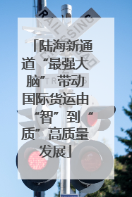 陆海新通道“最强大脑” 带动国际货运由“智”到“质”高质量发展