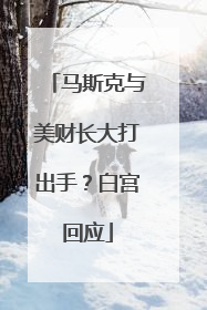 马斯克与美财长大打出手？白宫回应