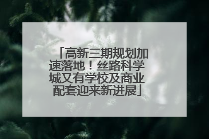 高新三期规划加速落地！丝路科学城又有学校及商业配套迎来新进展
