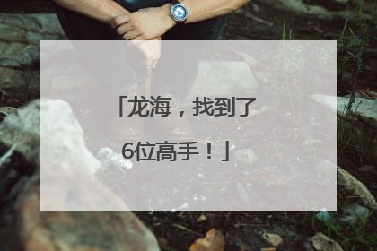 龙海，找到了6位高手！