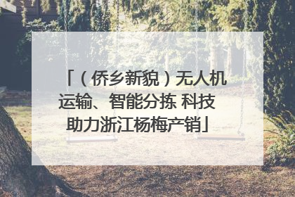 （侨乡新貌）无人机运输、智能分拣 科技助力浙江杨梅产销