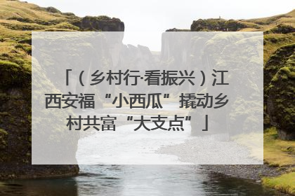 （乡村行·看振兴）江西安福“小西瓜”撬动乡村共富“大支点”