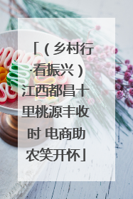 （乡村行·看振兴）江西都昌十里桃源丰收时 电商助农笑开怀