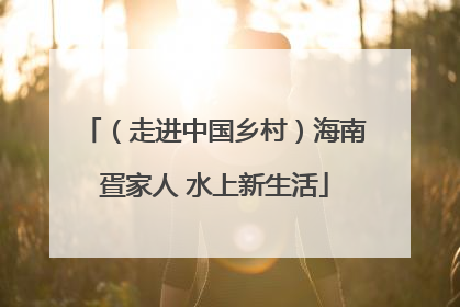 （走进中国乡村）海南疍家人 水上新生活
