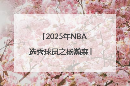 2025年NBA选秀球员之杨瀚森