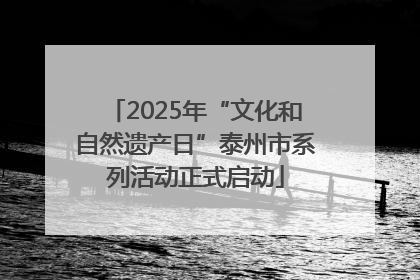 2025年“文化和自然遗产日”泰州市系列活动正式启动