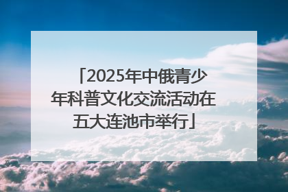 2025年中俄青少年科普文化交流活动在五大连池市举行