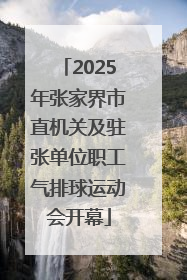 2025年张家界市直机关及驻张单位职工气排球运动会开幕