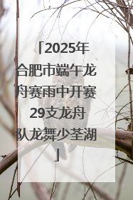 2025年合肥市端午龙舟赛雨中开赛 29支龙舟队龙舞少荃湖