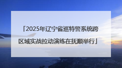 2025年辽宁省巡特警系统跨区域实战拉动演练在抚顺举行