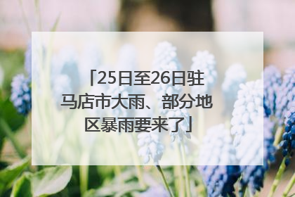 25日至26日驻马店市大雨、部分地区暴雨要来了