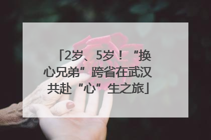 2岁、5岁！“换心兄弟”跨省在武汉共赴“心”生之旅